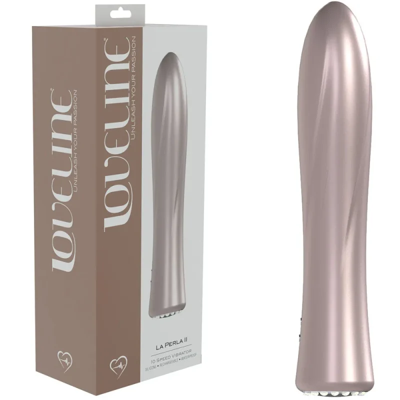 loveline la perla ii pink vibrator usb rechargeable 19 2 cm