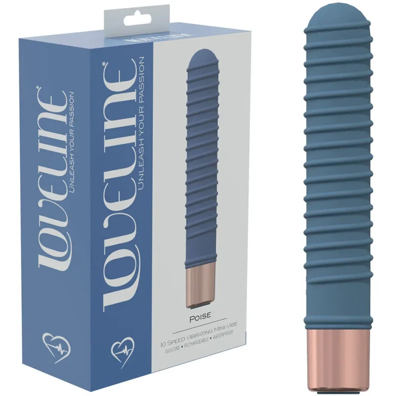 loveline poise blue 14 5cm usb rechargeable vibrator