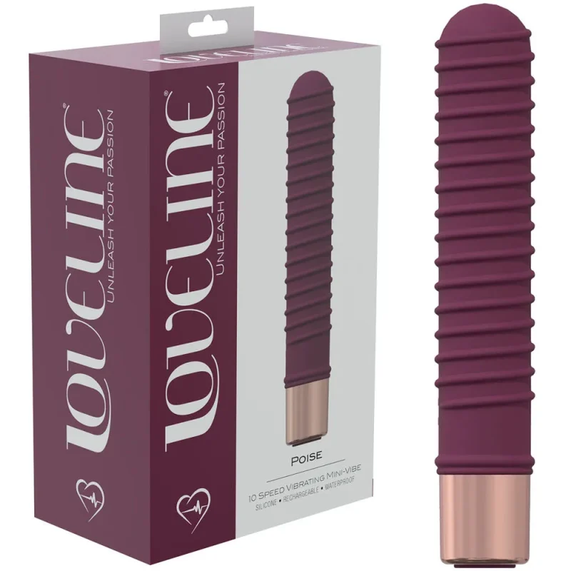 loveline poise burgundy usb rechargeable vibrator 14 5 cm