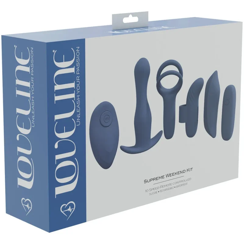 loveline supreme 5 piece kit blue usb rechargeable