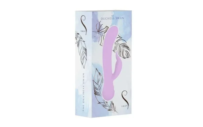 luxury duchess rabbit vibrator with swan design