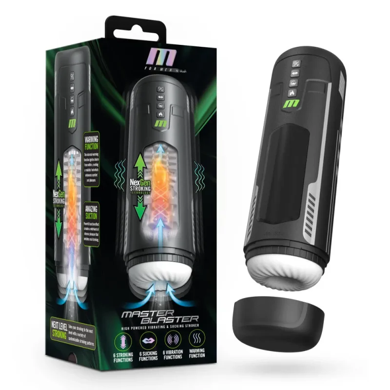 m for men usb rechargeable vibrating sucking stroker