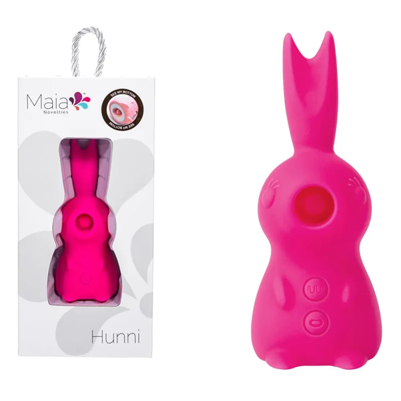 maia hunni pink rechargeable sucking vibrating stimulator