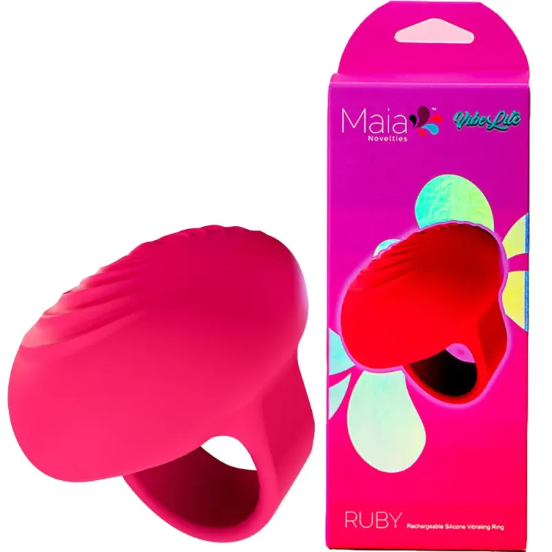 maia ruby pink usb rechargeable finger vibrator