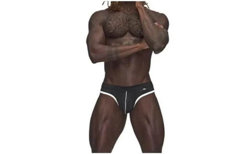 men s black mesh sport thong