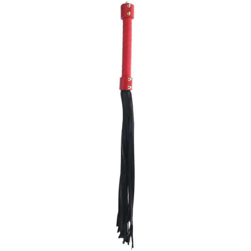 milan collection black red flogger whip ouch