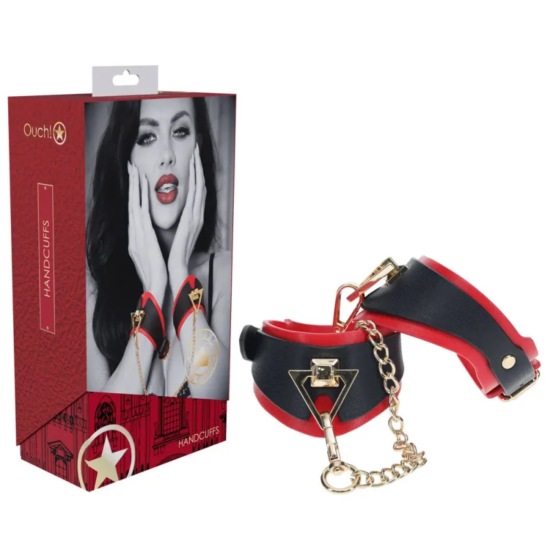 milan collection black red handcuffs bondage restraints