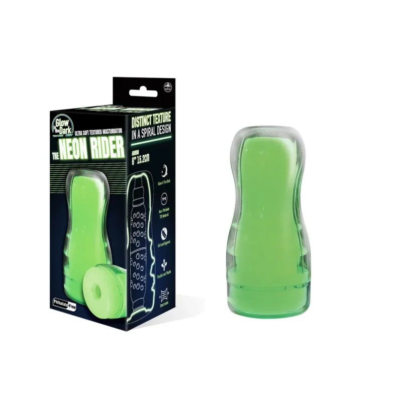 neon glow stroker 15 2cm dark light vibrator