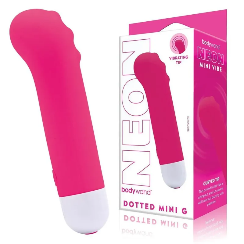 neon pink mini vibrator usb rechargeable 12cm