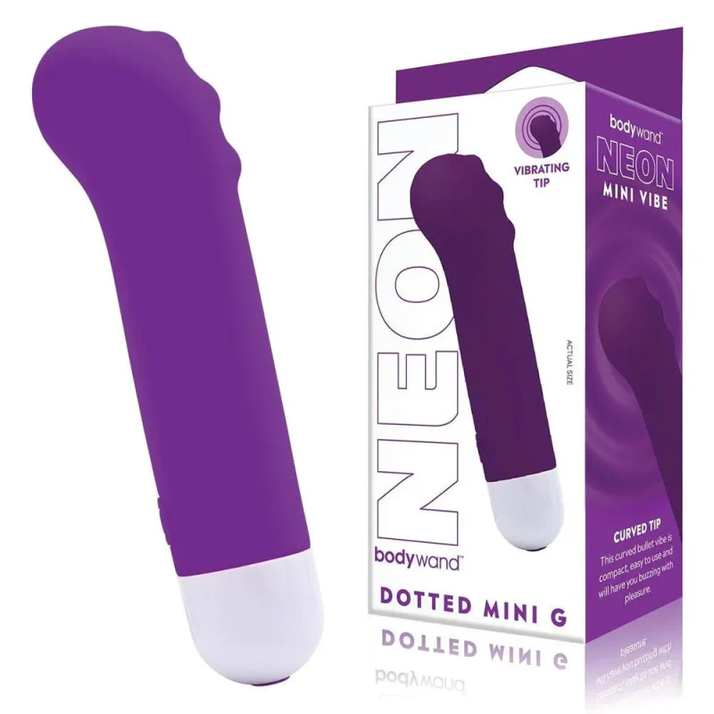 neon purple mini g vibrator 12cm usb rechargeable