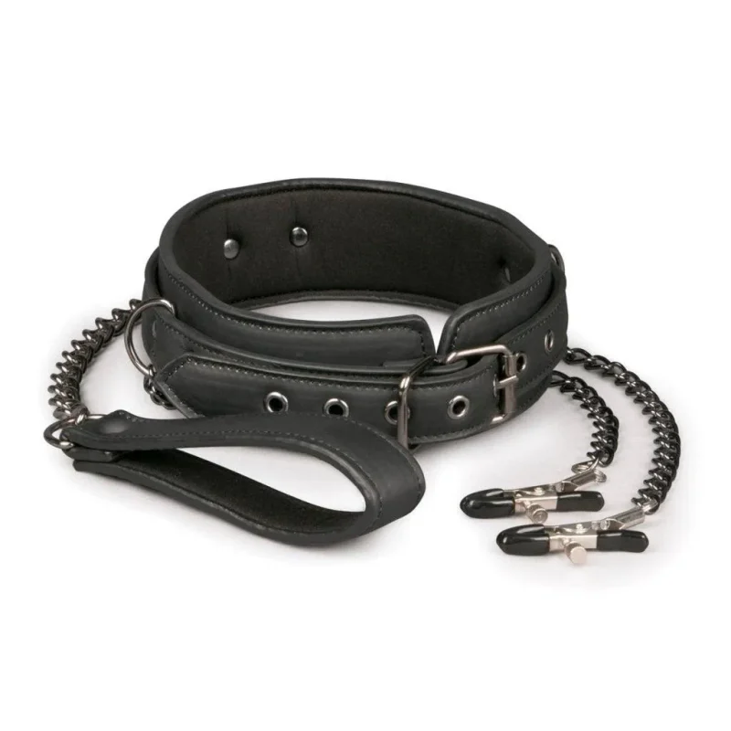 nipple chain collar for erotic play