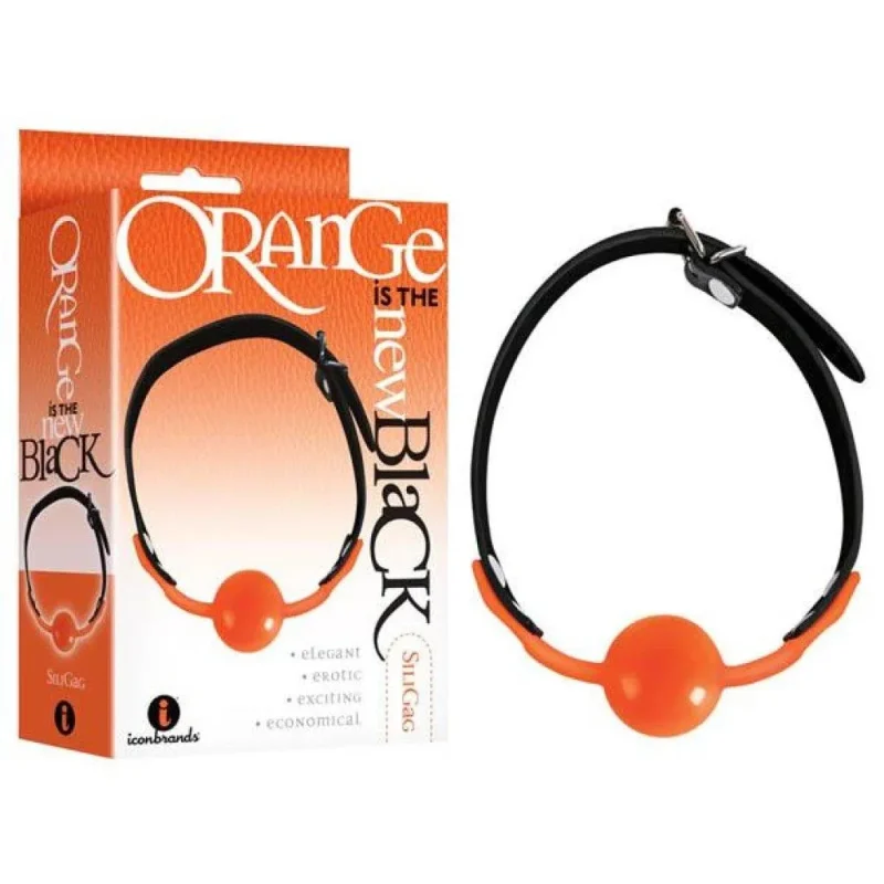 orange black silicone ball gag orange is the new black