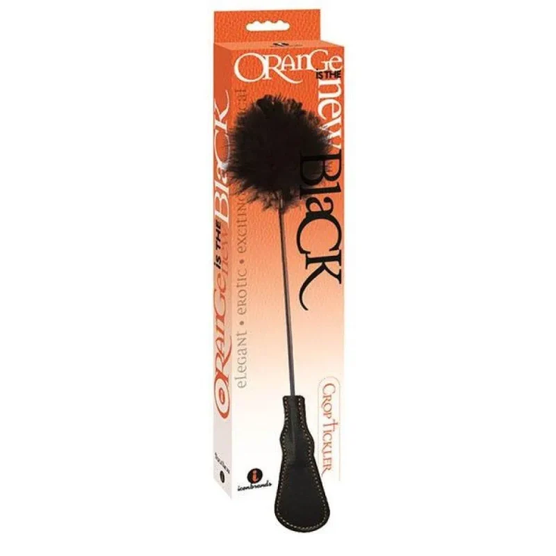 orange is the new black 9 riding crop black feather tickler