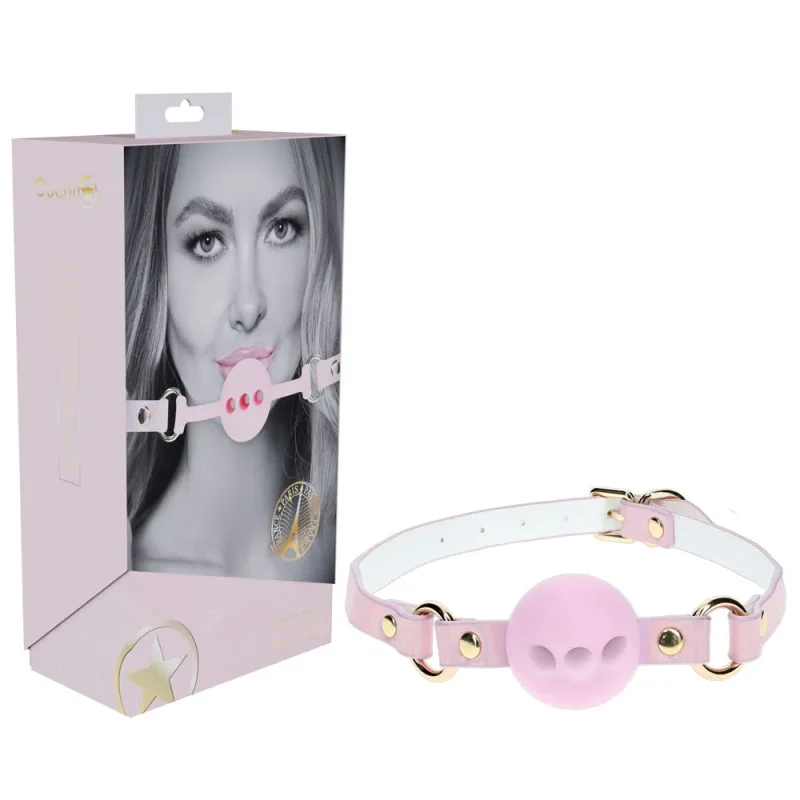 paris collection breathable pink silicone ball gag