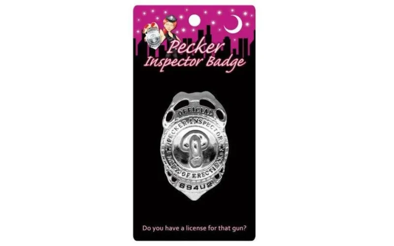 pecker inspector badge for kids