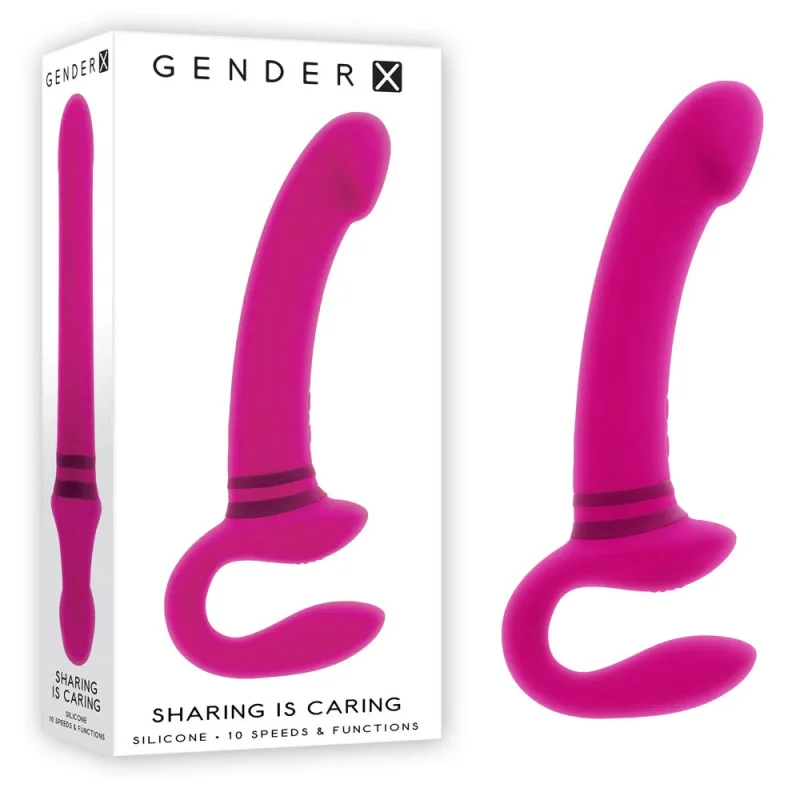 pink 21 9 cm usb rechargeable strapless strap on gender