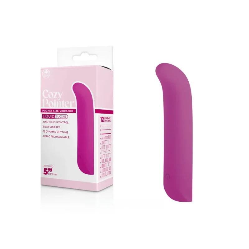 pink cozy pointer 12 7 cm usb rechargeable mini vibrator