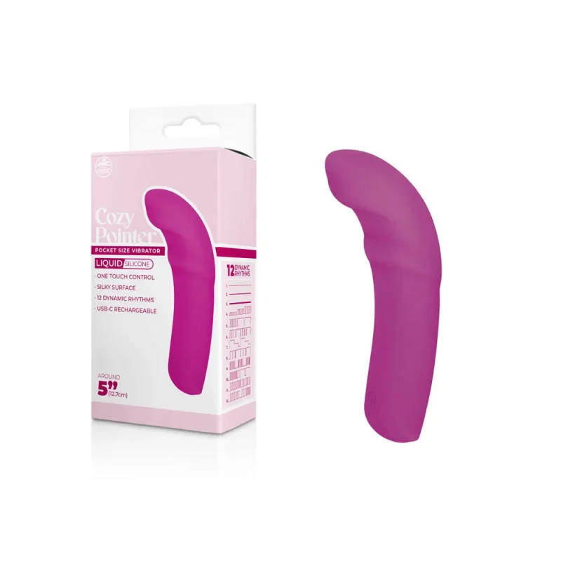 pink cozy pointer 12 7cm usb rechargeable mini vibrator