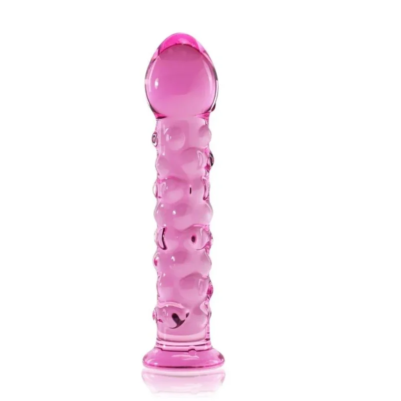 pink glass romance vase 7in