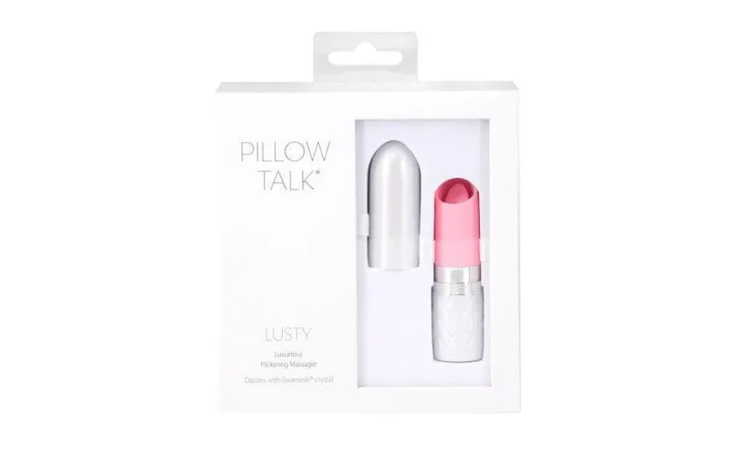 pink lusty flickering massager pillow talk vibe