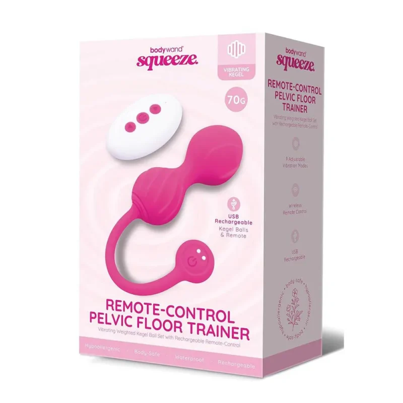 pink remote controlled pelvic floor trainer usb rechargeable weighted kegel balls