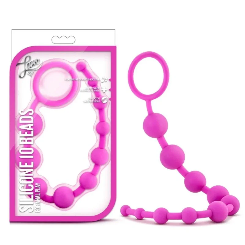 pink silicone 10 bead luxe beading