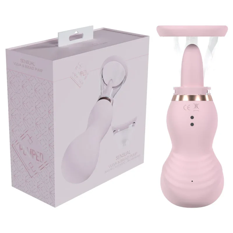 pink usb rechargeable vulva breast pump for ladies