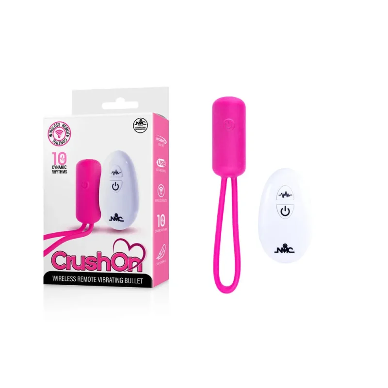 pink usb rechargeable wireless vibrating bullet with remote