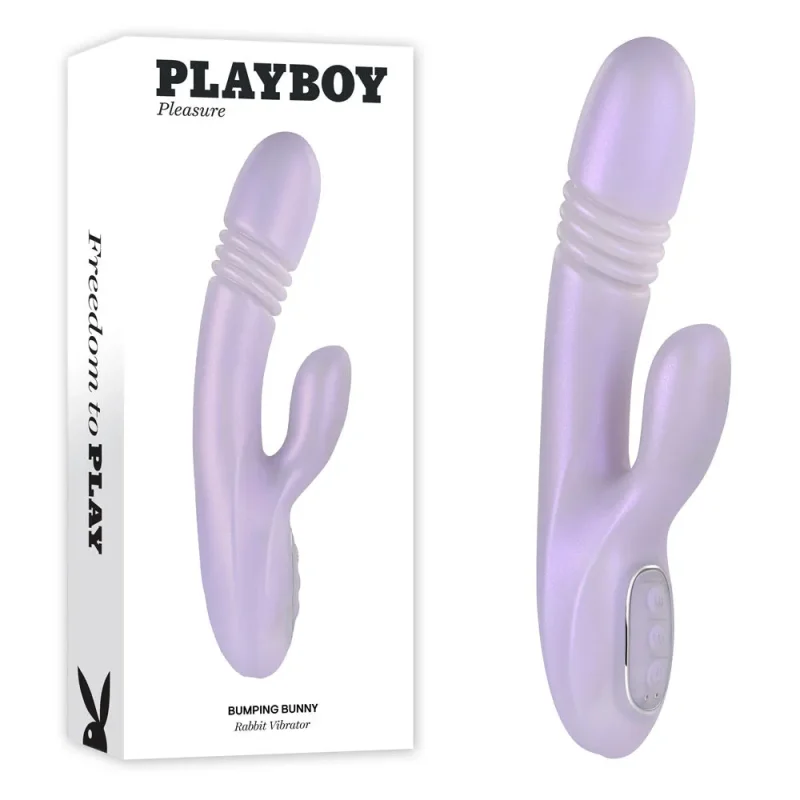 playboy opal bunny vibrator 22 9cm usb rechargeable thrusting warming