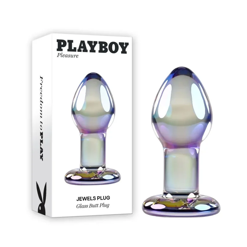 playboy pleasure crystal glass 8 5 cm butt plug