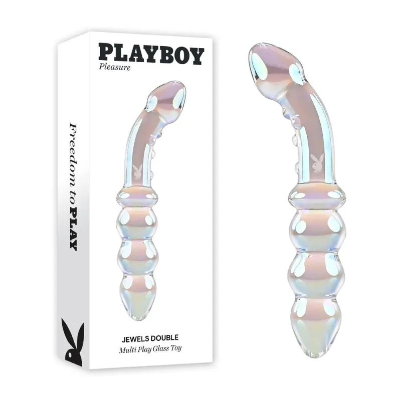 playboy pleasure jewels 17 1cm double end glass dildo