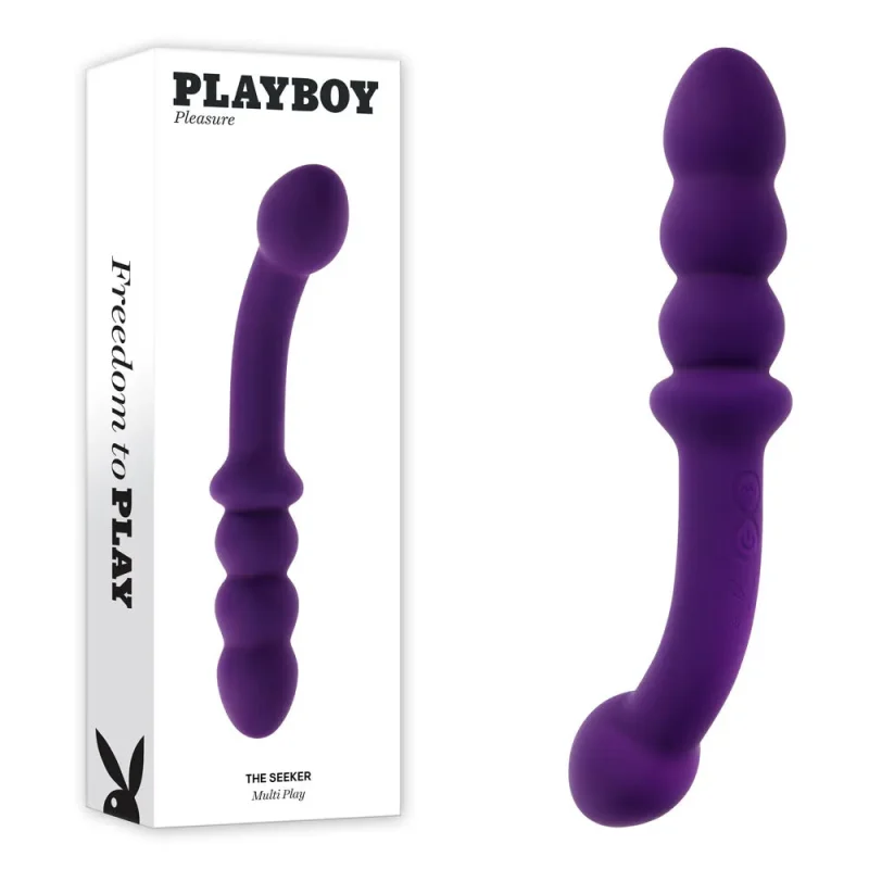 playboy pleasure the seeker purple 20 3cm usb rechargeable double vibrator