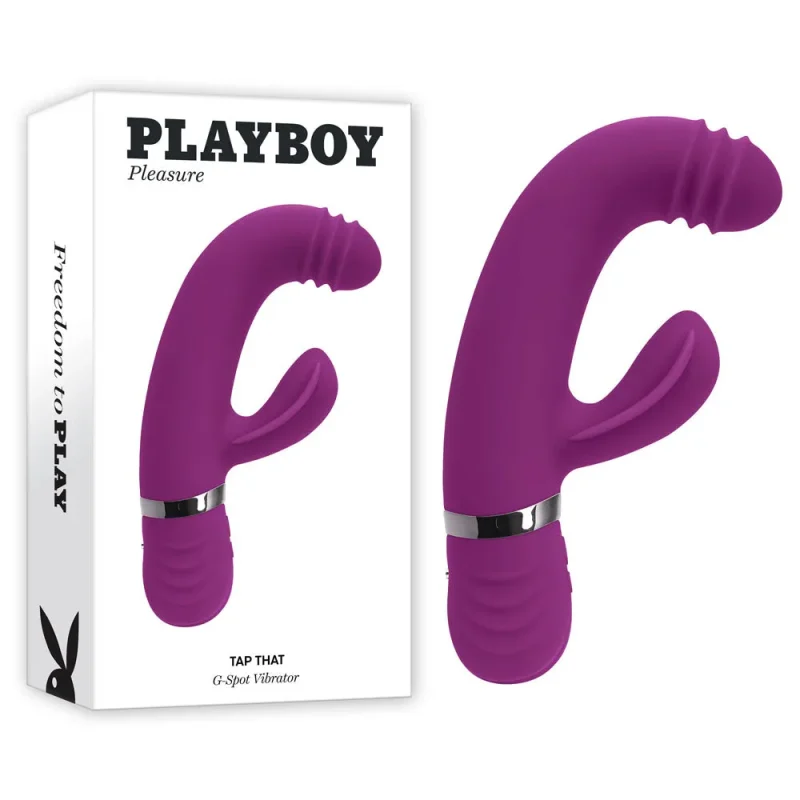 playboy purple 16 5cm usb rechargeable rabbit vibrator pleasure tap that