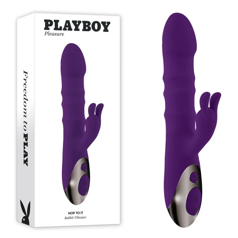 playboy purple 23 5 cm usb rechargeable rabbit vibrator