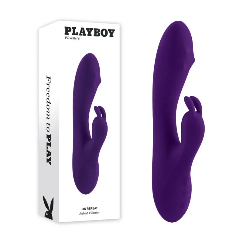 playboy purple rechargeable rabbit vibrator 19 7 cm