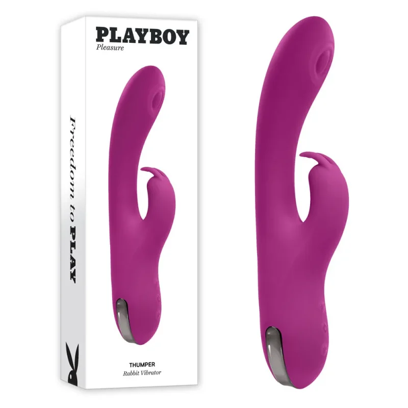 playboy purple thumper 21 9cm usb rechargeable rabbit vibrator