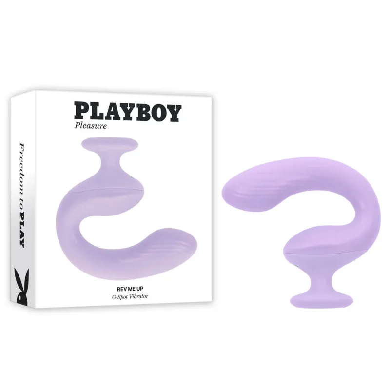 playboy purple usb vibrator dual motor curved design