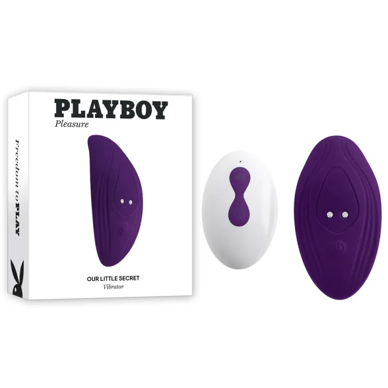 playboy usb rechargeable purple vibrator with wireless remote