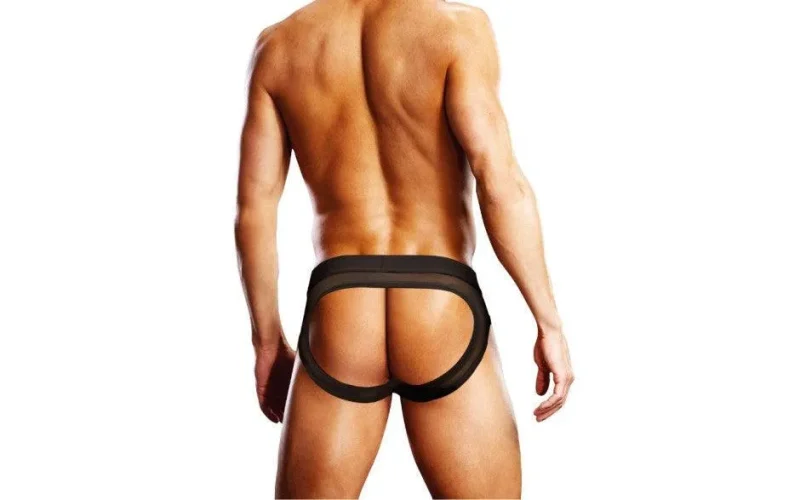 prowler black mesh open back brief