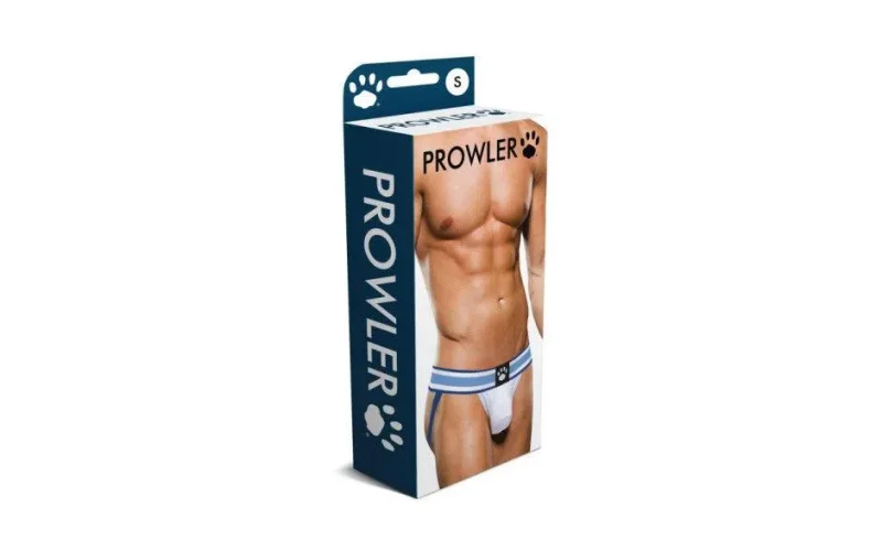 prowler jock strap white blue