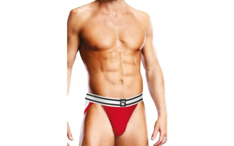 prowler red white jock strap