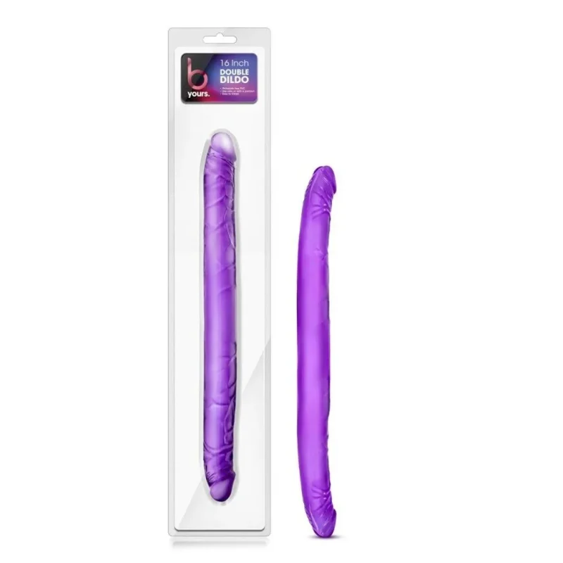 purple 16in double dildo for couples