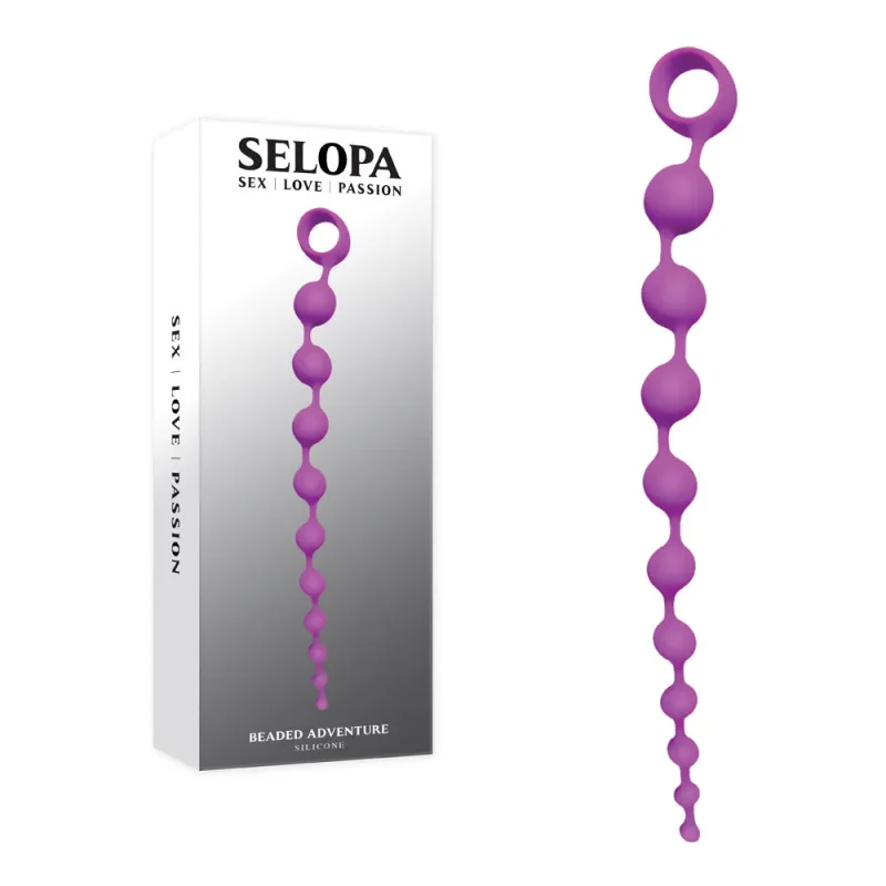 purple 35 5 cm beaded anal beads selopa adventure