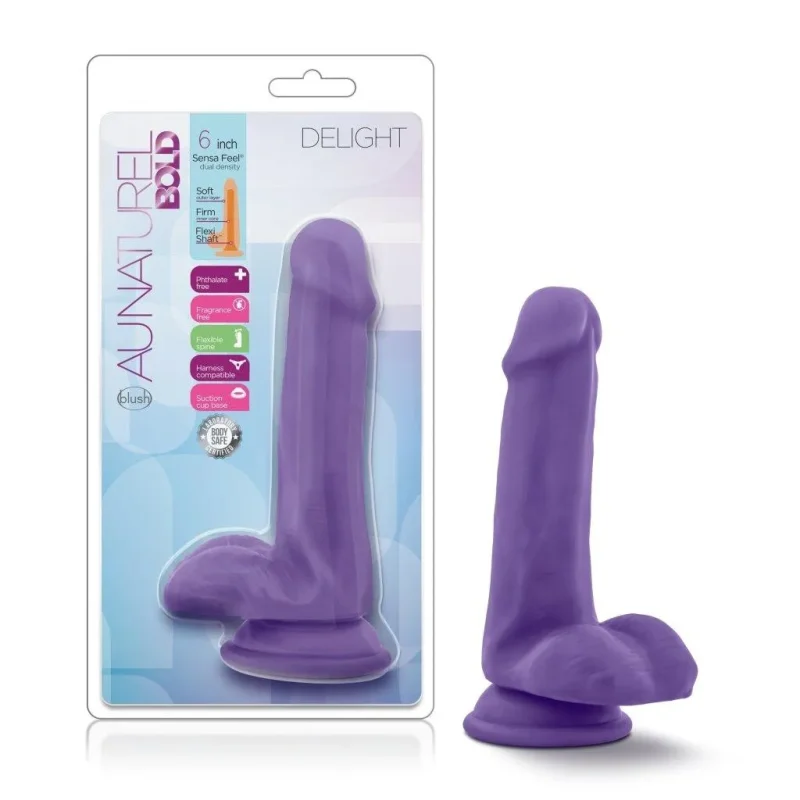 purple 6in bold delight dildo au naturel