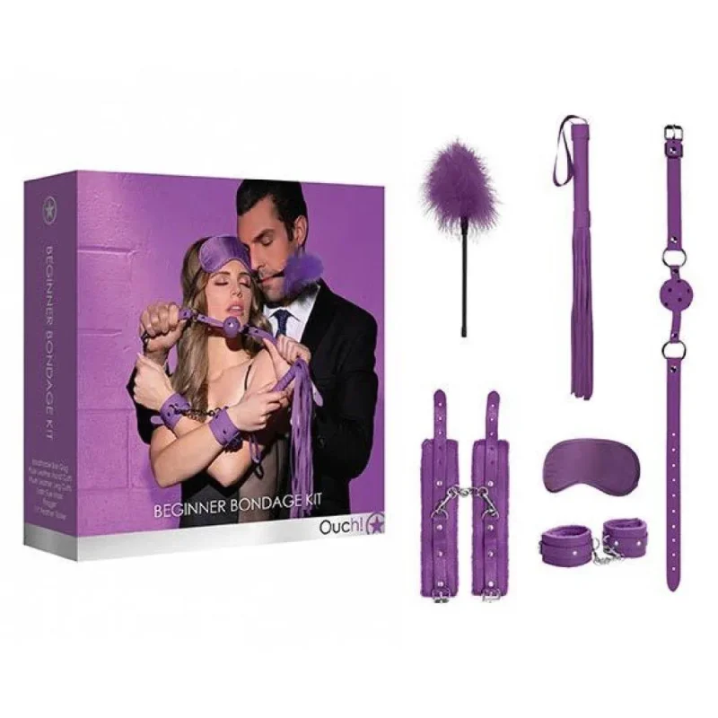 purple beginner s bondage kit 5 piece set