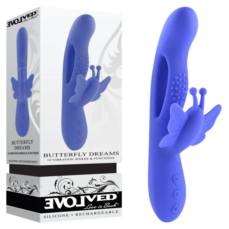 purple butterfly vibrator 23 8cm rechargeable usb