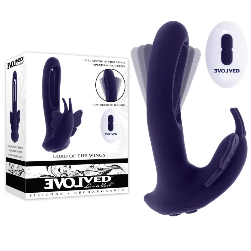 purple flapping vibrator with butterfly stimulator 15 2cm usb rechargeable