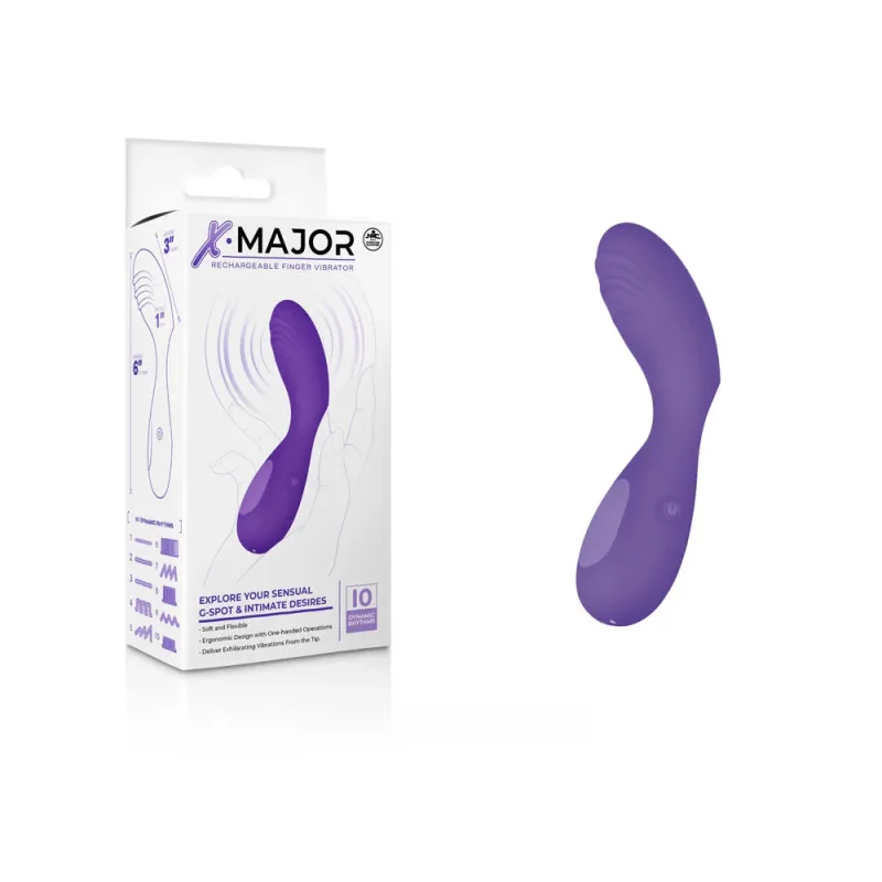 purple usb rechargeable finger vibe purple stimulator