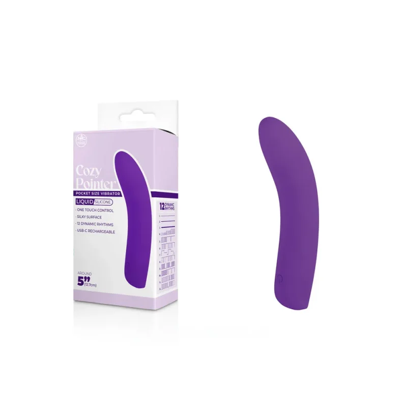 purple usb rechargeable mini vibrator cozy pointer