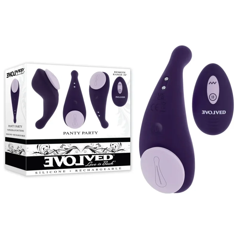 purple usb rechargeable remote panty vibrator panty party